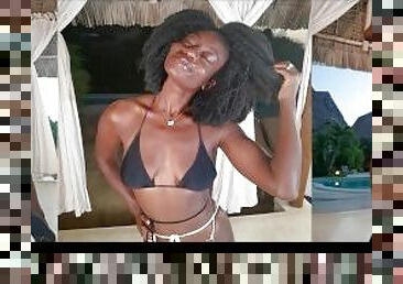 Chocolate Beauty teases her Husban with new bikini try-on!