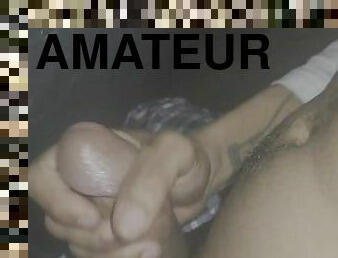 masturbation, amatör, cumshot, gigantisk-kuk, blandade-raser, avrunkning, ensam, kuk