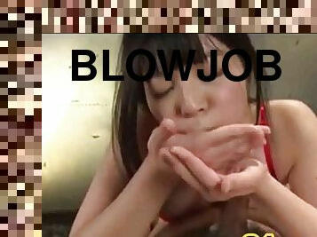 Impressive teen blow job session