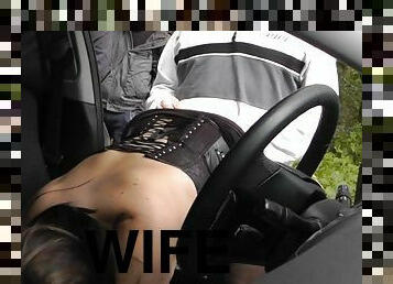 en-plein-air, échangistes-et-libertins, femme, amateur, gangbang, ejaculation-interne, cam, voyeur, voiture