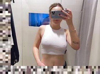 Sexy See Through Try on Haul Hard nipples
