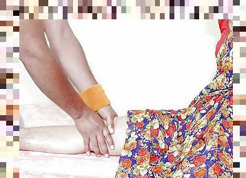 hot maa got massage before hard fuck in closeup in Hindi audio, HD sex