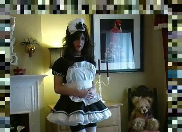 Sissy maid dress up for mistress