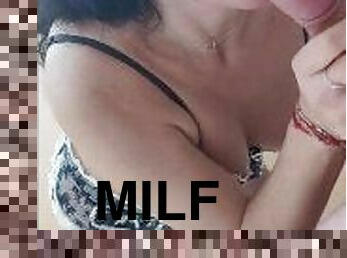 amateur, fellation, milf, maman, ejaculation, bite