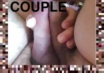 Frotting uncut cocks. Interracial couple