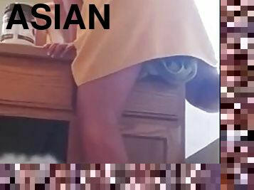 asiatisk, masturbation, amatör