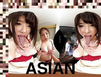 asiatisk, gruppsex, pov, brunett