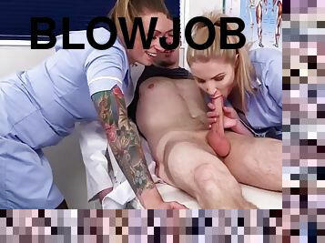 onani, sykepleier, blowjob, lege, handjob, trekant, cfnm, sykehus, uniform, femdom