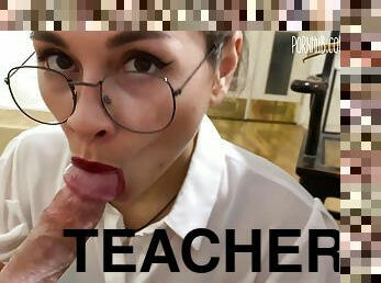 Lustful teacher fuckes student - POV sex