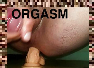 orgamus, anal-sex, homosexuell, beule, ficken, reiten, dildo, allein, twink, glied