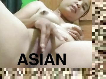 asiatique, masturbation, japonais, vagin, solo