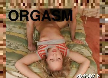 Voluptuous blonde margo t is brought to orgasm