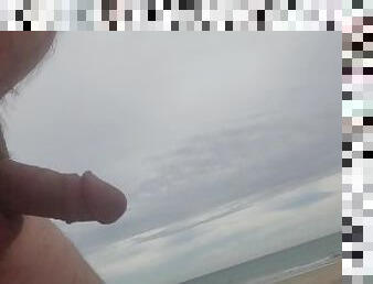 masturbation, public, amateur, mature, énorme-bite, plage, britannique, solo, bite