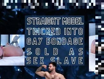 Straight model into bondage sex