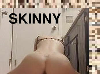 Skinny milf BBC dildo