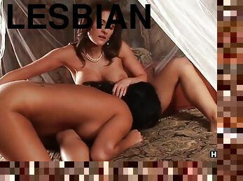 Traditional hot lesbian sex!