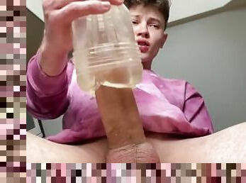 Fleshlight VS Handjob - Massive Orgasm Compilation of Horny Guy / huge load / big dick / handsome