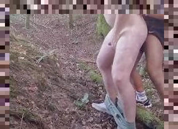 shemale fucks guy in forest