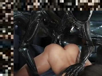 Xenomorph Fucks Jill Valenine Raw Doggy Style