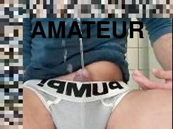 meando, amateur, gay, primera-persona, a-solas, lengua, ropa-interior