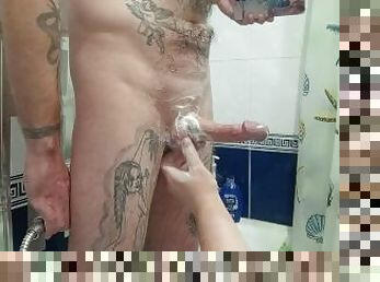 masturbation, mamma-och-pojke, gammal, amatör, cumshot, mamma, avrunkning, bbw, knubbig, juckande