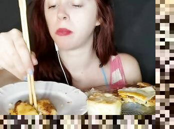 asmr mukbang feederism muk galettepate oeuf gratin poisson