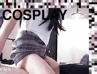 JK Uniform, Sexy Ladyboy Cosplayer Gets Fucked, Japanese Kawaii Crossdresser Cosplay Party. 3