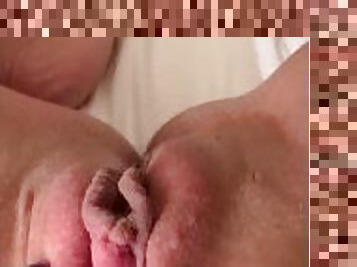 klitoris, onani, orgasme, pussy, amatør, milf, handjob, føtter, kåt, blond