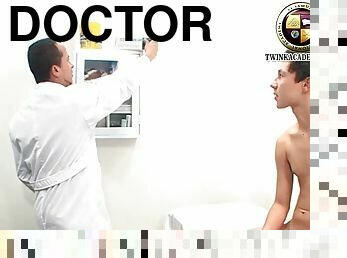 Teenage boy Jimmy undergoes a thorough examination by a doctor