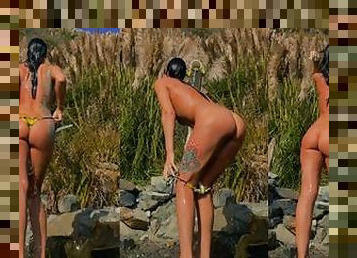 culi, bagno, tettone, nudisti, allaperto, pubblici, amatoriali, ragazze-giovani, videocamera, spiaggia