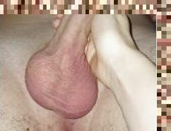 gigantisk, masturbation, amatör, cumshot, avrunkning, par, juckande, kuk