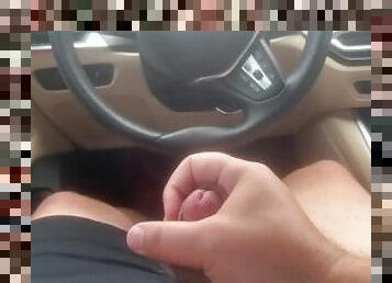 masturbation, public, amateur, énorme-bite, gay, branlette, voiture, secousses, solo, bite