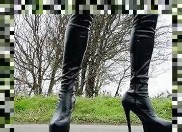 Leather boots