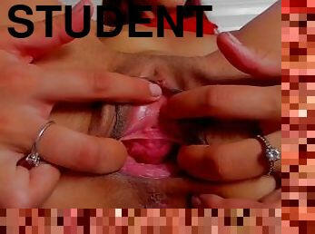 röv, masturbation, fitta-pussy, kvinnligt-sprut, student, amatör, anal, leksak, rödhårig, första-gången