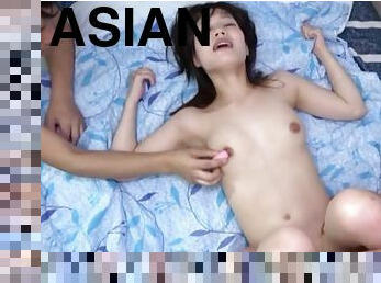 Asian with small tits cam fucked by two guys