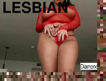 Diamond Kitty has a lot of anal play in her red fishnet stockings