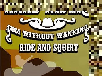 Anal cowgirl cums without jerking off, rides and squirts, audio