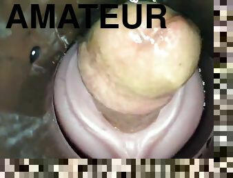 Sticky ovulation from man before cum on cam