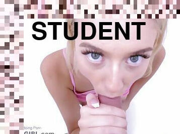 Raunchy student gets tight 18-year-old snatch spread - Amateur Porn