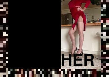 Stepmothers sexy red dress