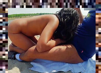 Having Naked Fuck Fun On Outdoor Nude Beach With A Big Booty Sexy Stranger