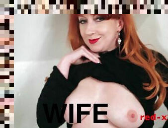 gros-nichons, masturbation, chatte-pussy, femme, mature, milf, jouet, maman, doigtage, rousse