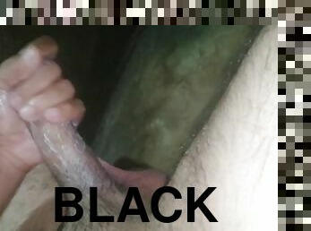 Cumshot, bathroom handjob, nanga, my big cock