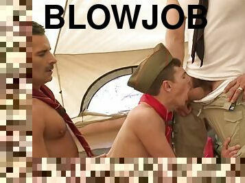 Scoutmasters Raw fucks a cute scout 3 way