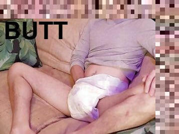 Kinky College Boy Showing Off His NEW Diaper And Touching Himself! FULL HD