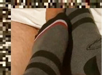 Footjob with socks