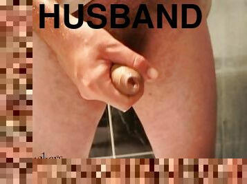 Husband Pissing in Shot Glass