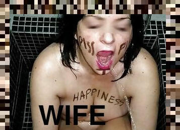 Drink Drink Submisive slut wife enjoys my urine