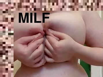 storatuttar, bröstvårtor, orgasm, amatör, milf, fetisch, ensam, mjölk, mjölkning, sugande