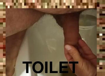 masturbation, pisser, amateur, maison, secousses, toilette, solo, bite